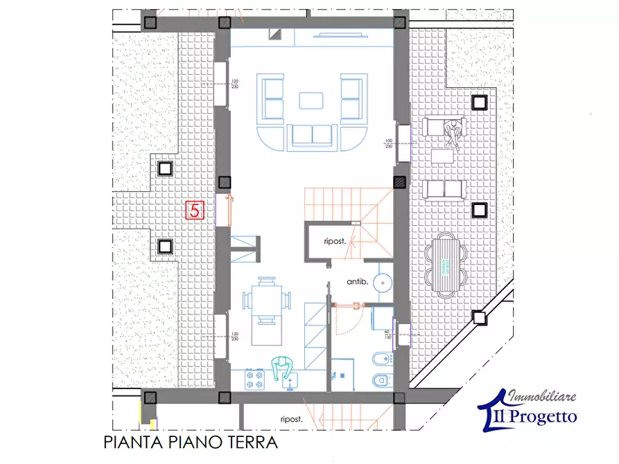 Immagine 5 di Casa semindipendente in vendita  a Castelnuovo Magra