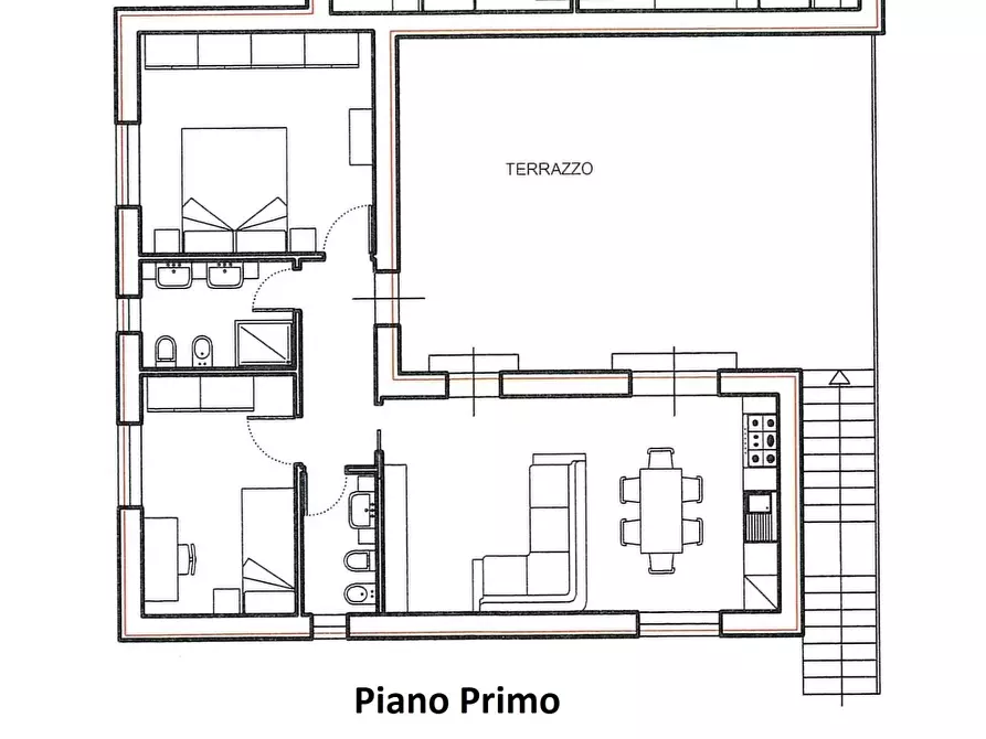Immagine 3 di Appartamento in vendita  a San Miniato