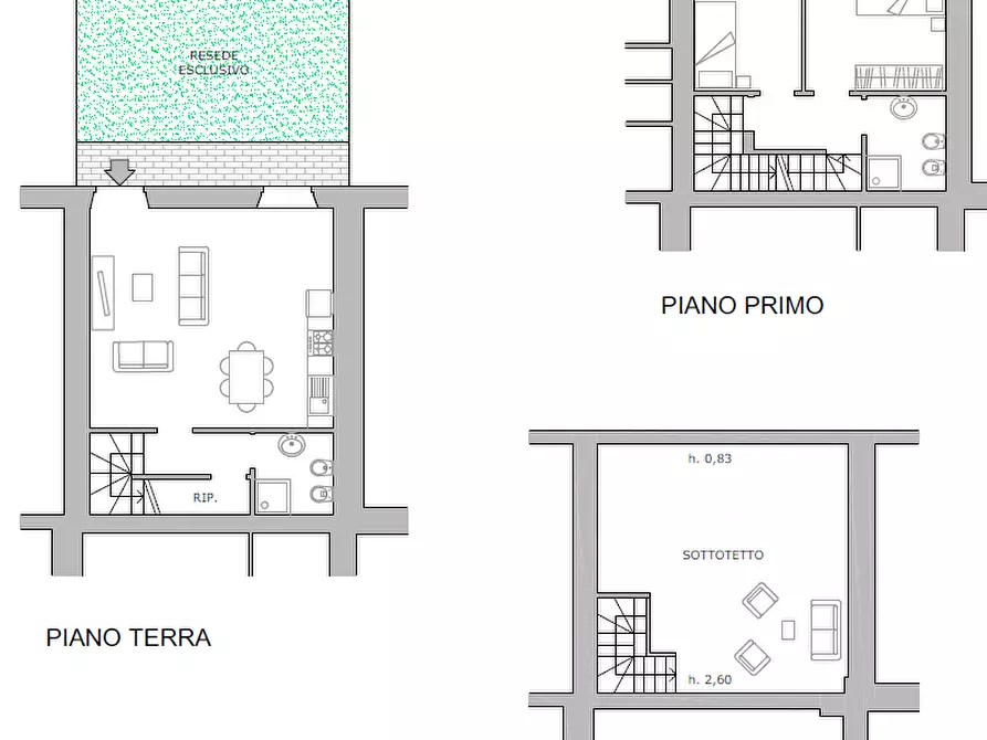Immagine 3 di Terratetto in vendita  a Siena