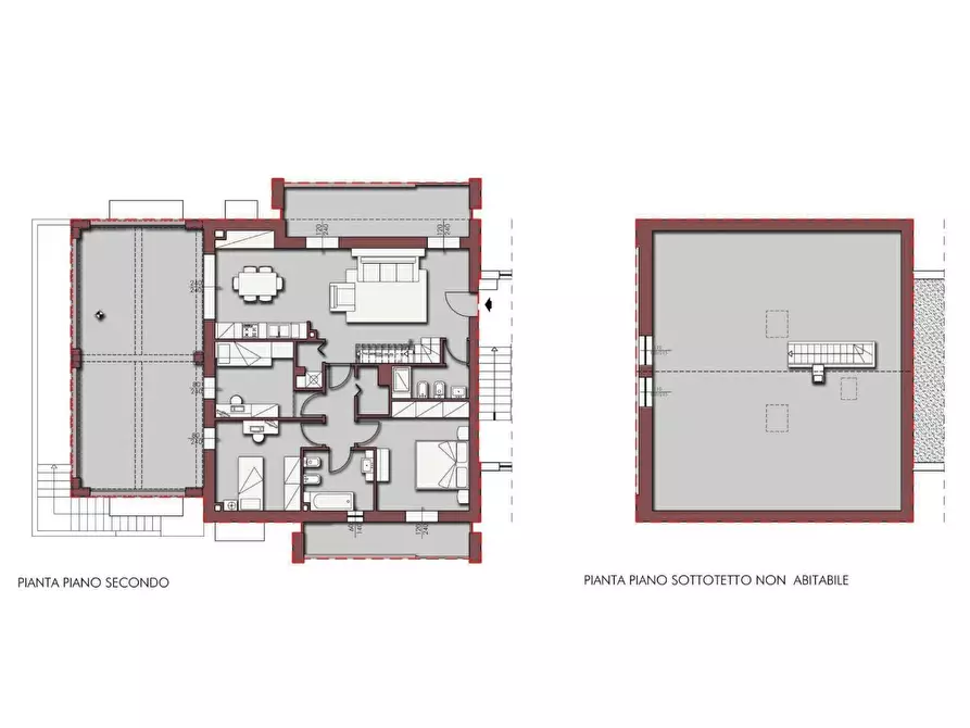 Immagine 2 di Mansarda in vendita  a Pontedera