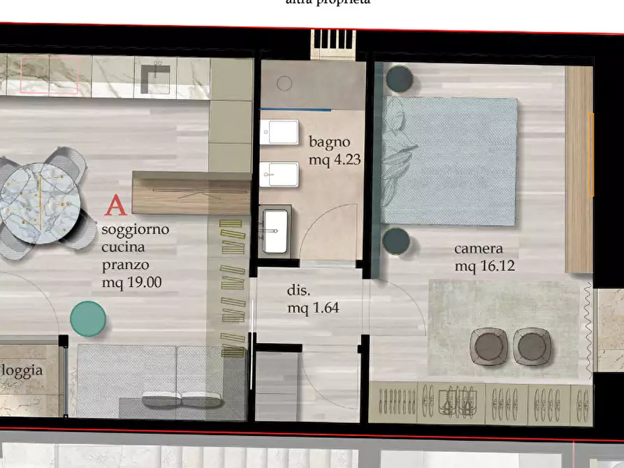 Immagine 2 di Appartamento in vendita  a Cascina