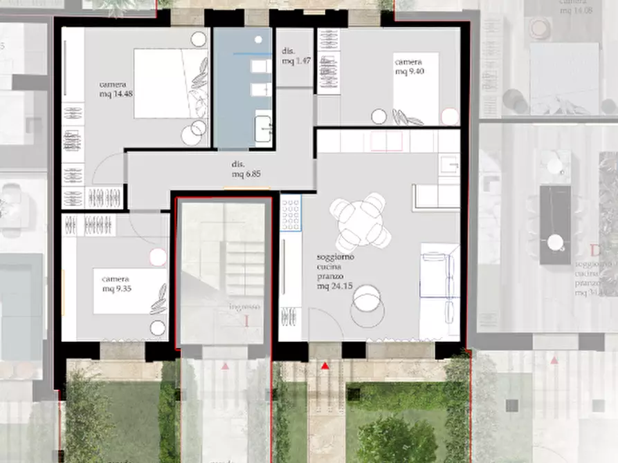 Immagine 5 di Appartamento in vendita  a Cascina