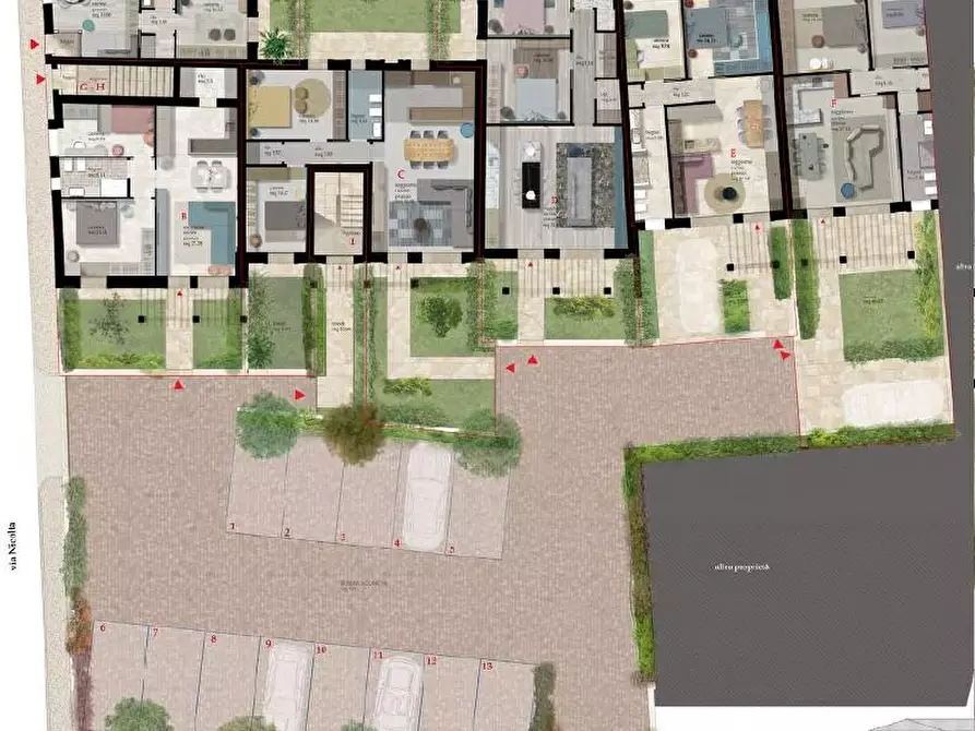 Immagine 2 di Appartamento in vendita  a Cascina