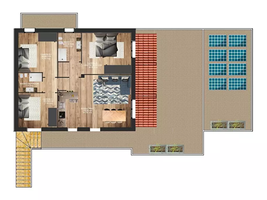 Immagine 4 di Casa quadrifamiliare in vendita  a Cecina