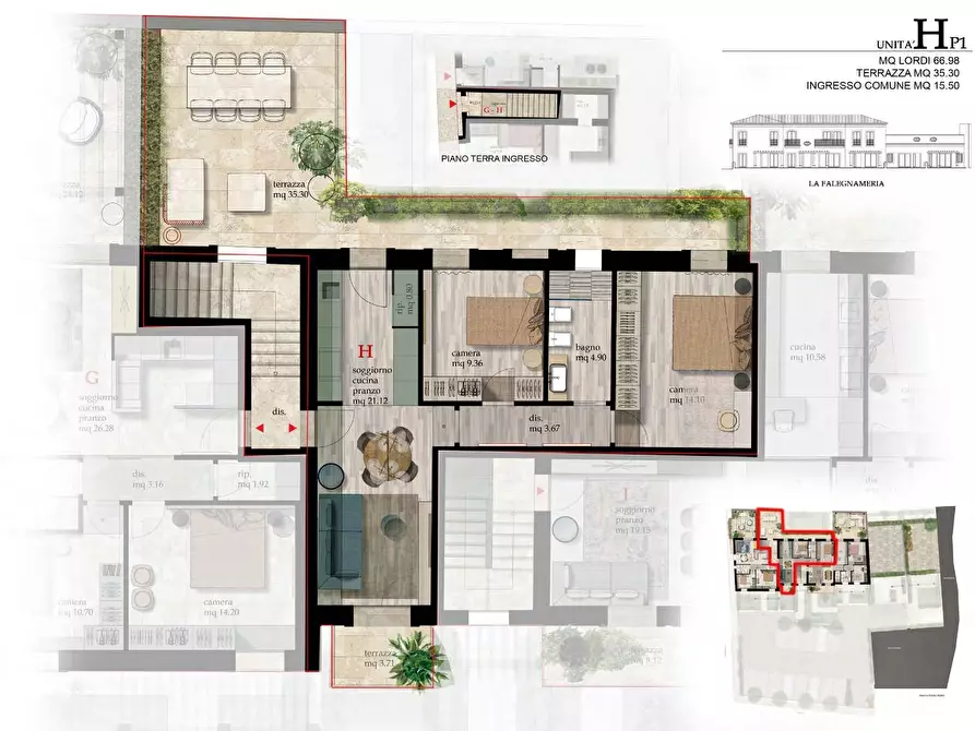 Immagine 1 di Appartamento in vendita  a Cascina