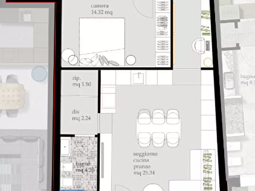 Immagine 2 di Appartamento in vendita  a Cascina