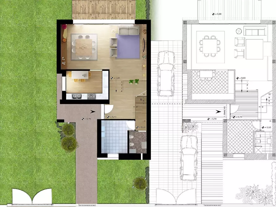 Immagine 2 di Casa bifamiliare in vendita  a Ponsacco