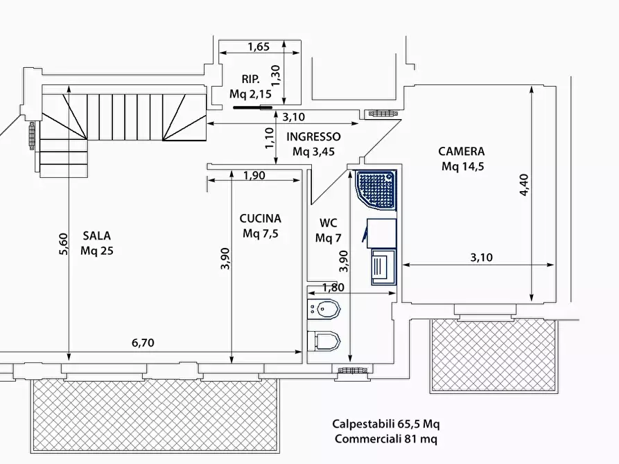 Immagine 6 di Appartamento in vendita  a Massa