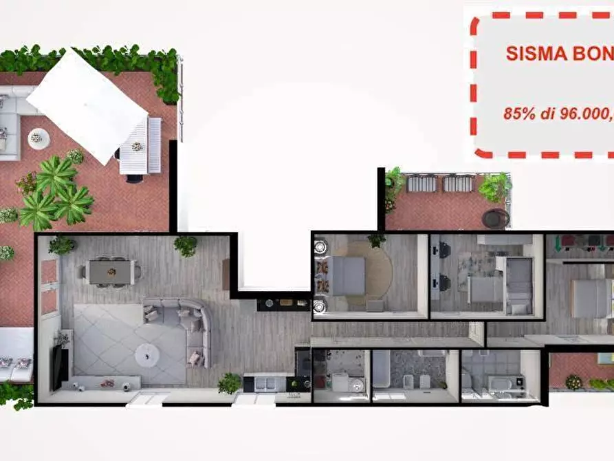 Immagine 2 di Mansarda in vendita  a Pisa