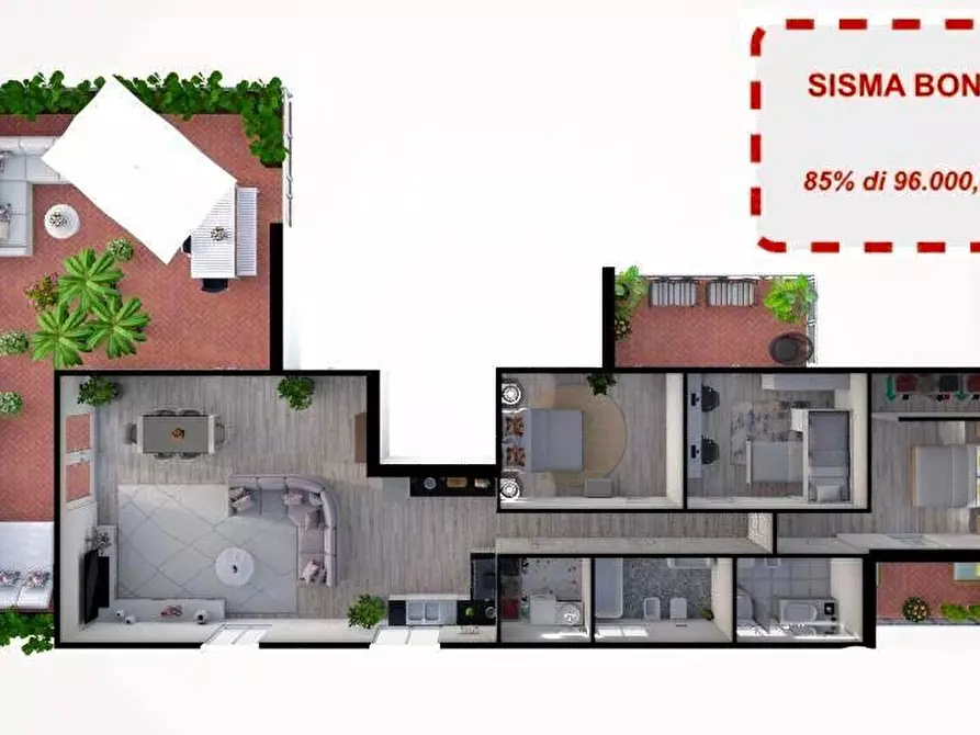 Immagine 14 di Mansarda in vendita  a Pisa