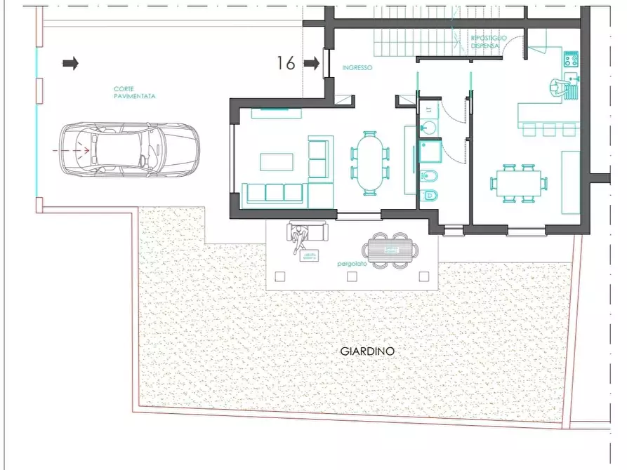 Immagine 4 di Villetta a schiera in vendita  a Aulla