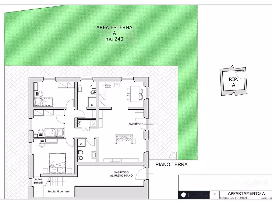 Immagine 2 di Appartamento in vendita  a Lucca