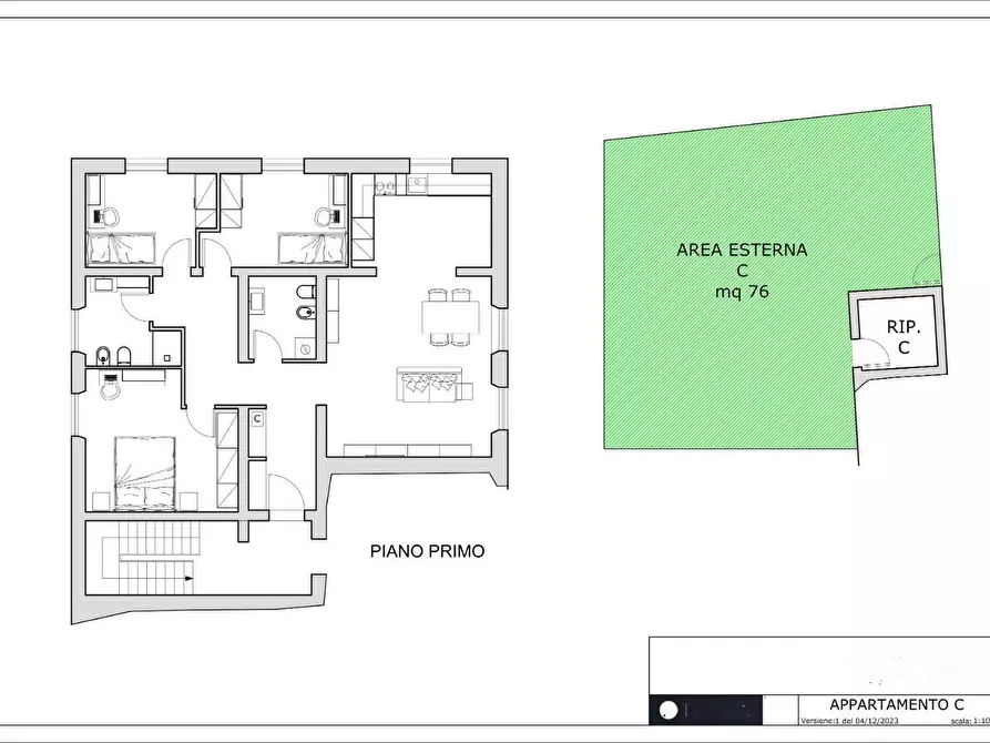 Immagine 2 di Appartamento in vendita  a Lucca