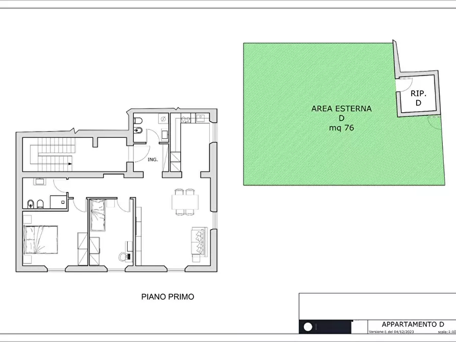 Immagine 3 di Appartamento in vendita  a Lucca