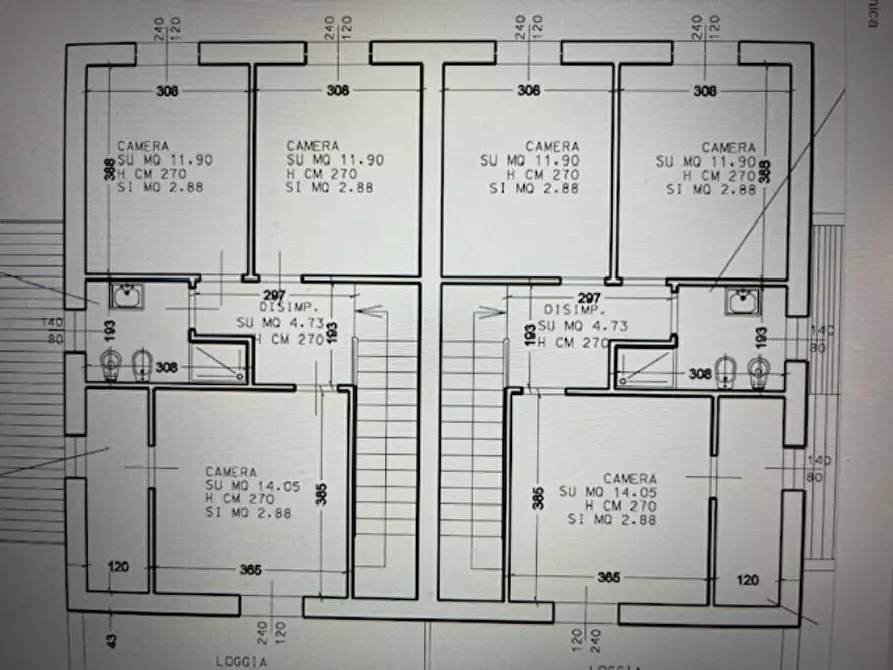 Immagine 11 di Villetta a schiera in vendita  a Pontedera