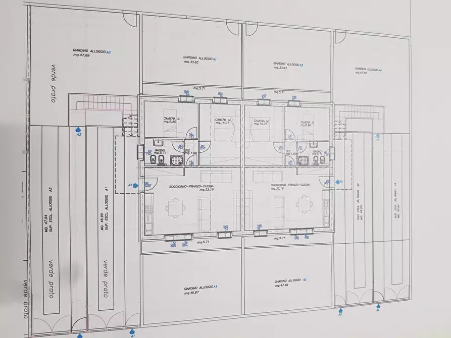 Immagine 5 di Casa bifamiliare in vendita  a Cascina