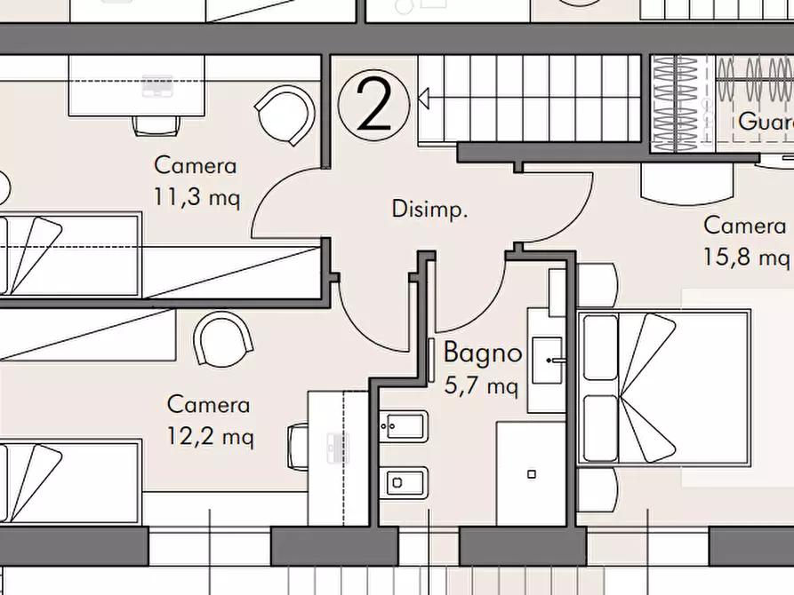 Immagine 9 di Casa trifamiliare in vendita  a Cascina