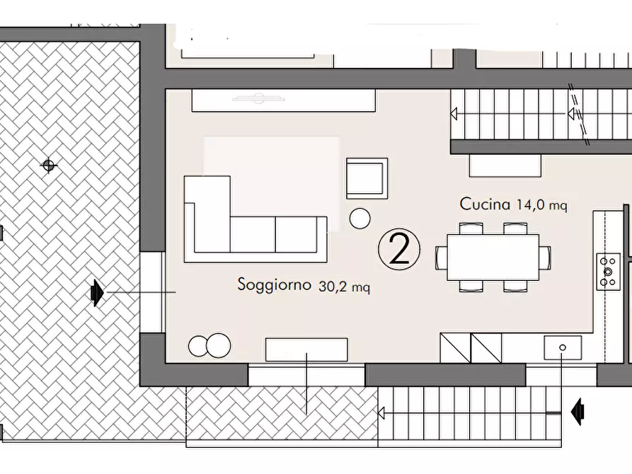Immagine 8 di Casa trifamiliare in vendita  a Cascina