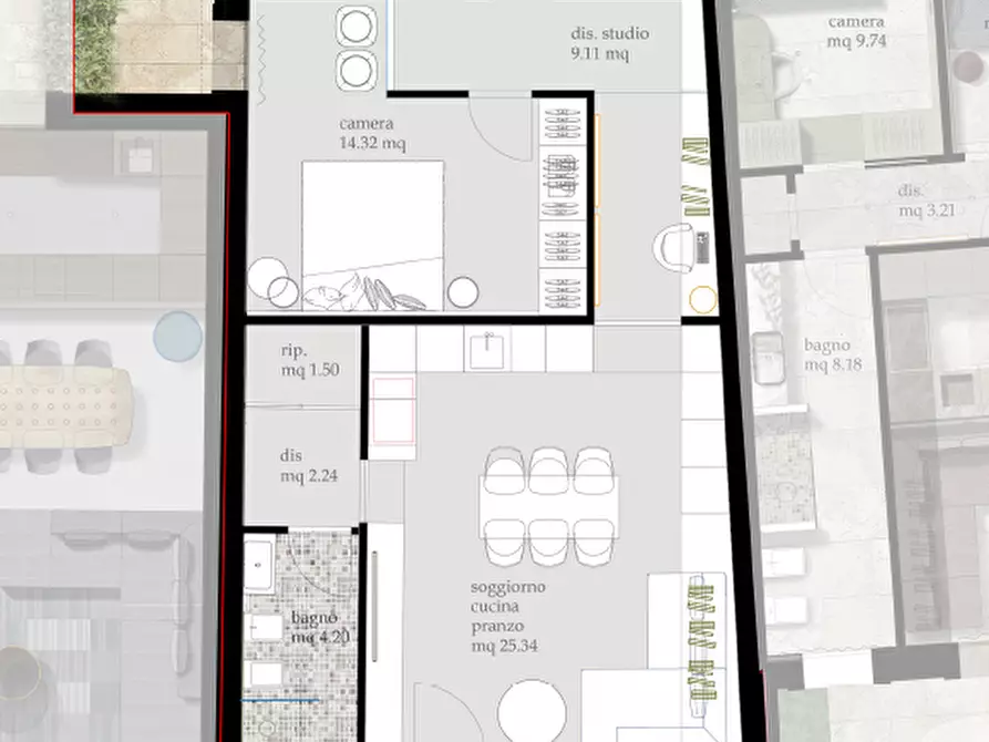 Immagine 4 di Appartamento in vendita  a Cascina