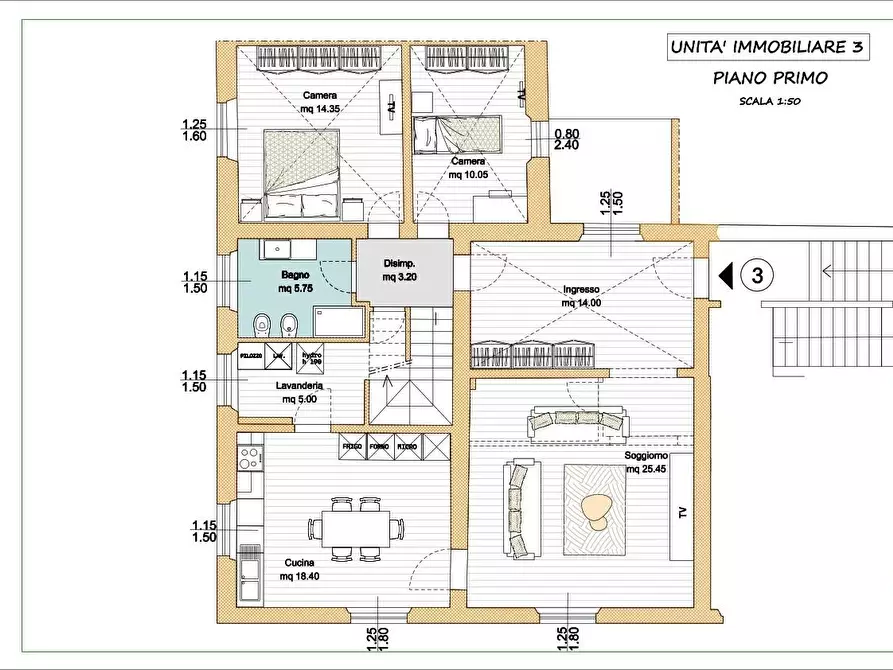 Immagine 5 di Appartamento in vendita  a Cascina
