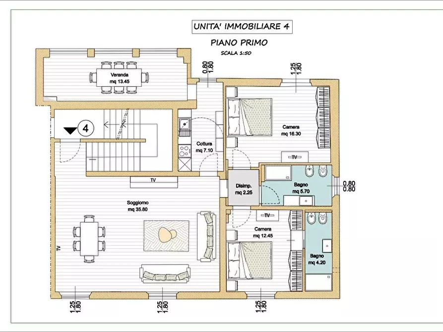 Immagine 5 di Appartamento in vendita  a Cascina