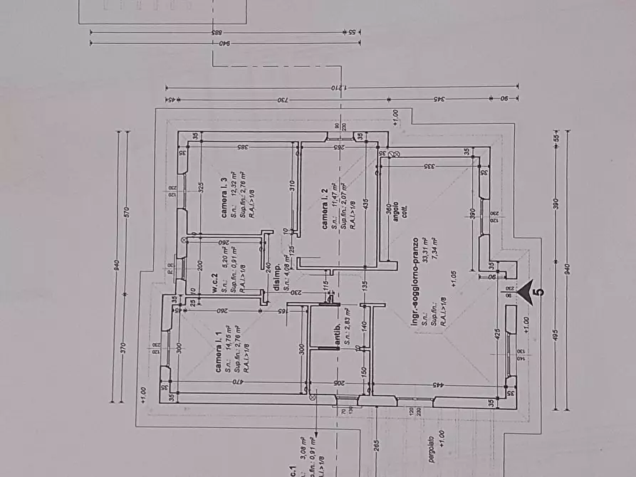 Immagine 7 di Villa in vendita  a Castelnuovo Magra