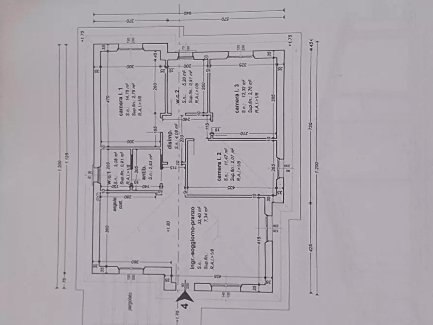 Immagine 2 di Villa in vendita  a Castelnuovo Magra