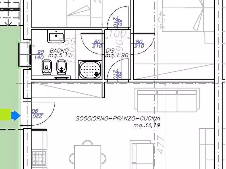 Immagine 5 di Appartamento in vendita  a Cascina