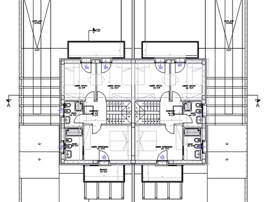 Immagine 8 di Casa bifamiliare in vendita  a Cascina