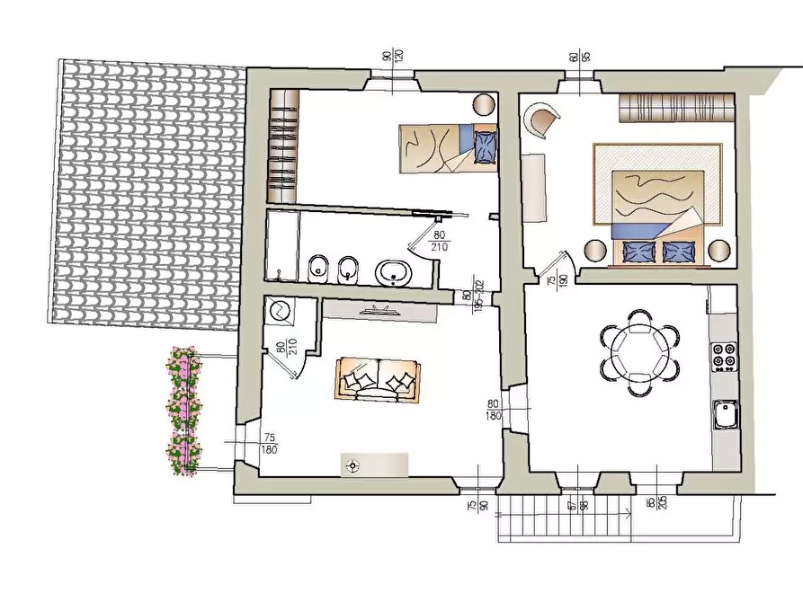 Immagine 2 di Appartamento in vendita  a Casciana Terme Lari