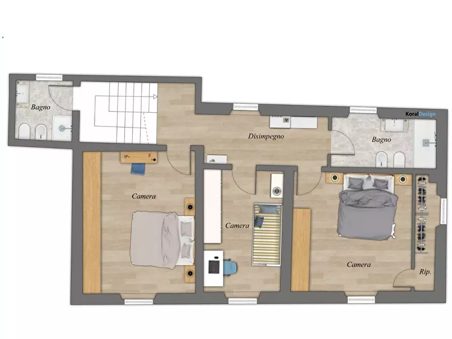 Immagine 2 di Villetta a schiera in vendita  a Cascina