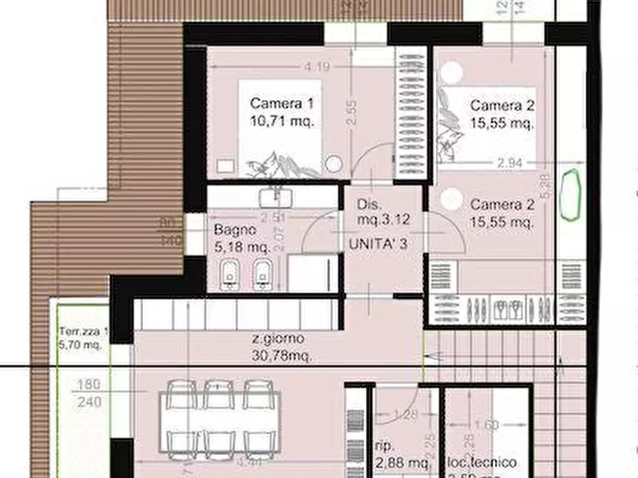 Immagine 5 di Appartamento in vendita  a Pontedera