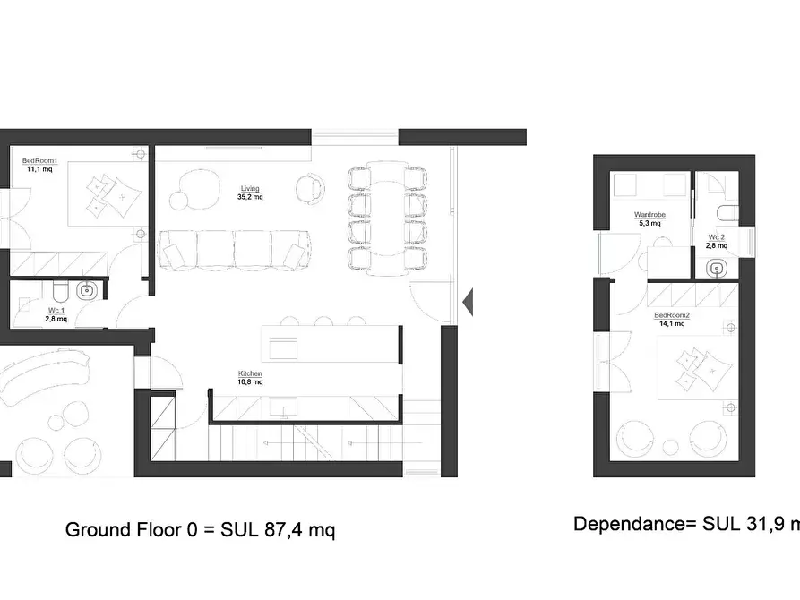 Immagine 2 di Villa in vendita  a Forte Dei Marmi