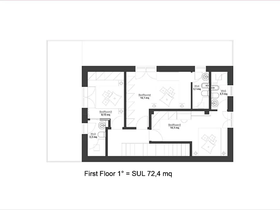 Immagine 3 di Villa in vendita  a Forte Dei Marmi