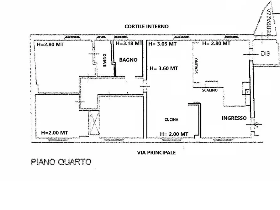 Immagine 42 di Mansarda in vendita  a Lucca