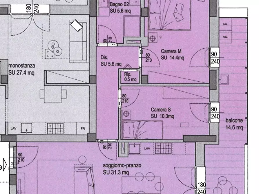 Immagine 1 di Appartamento in vendita  a Pisa