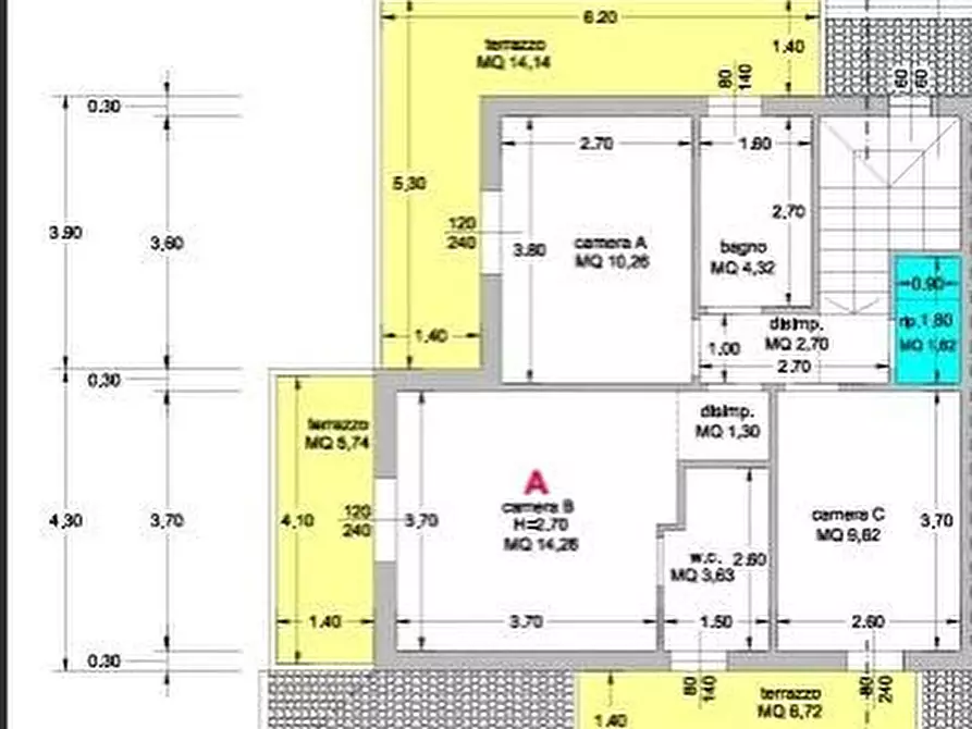 Immagine 2 di Casa trifamiliare in vendita  a Pontedera