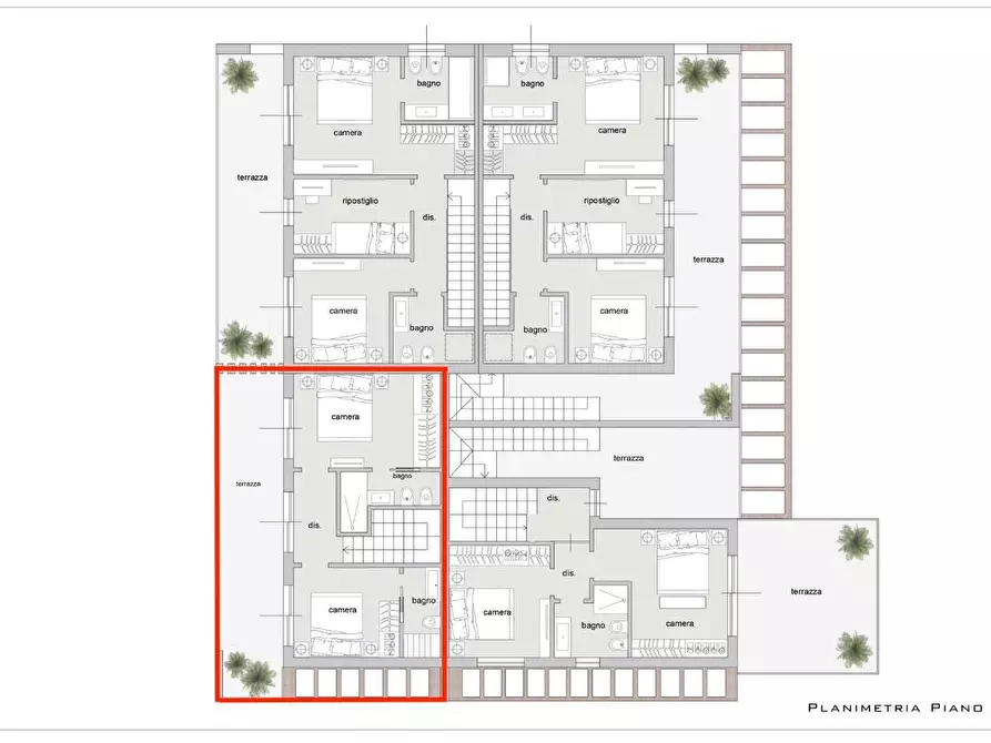 Immagine 6 di Casa quadrifamiliare in vendita  a Camaiore