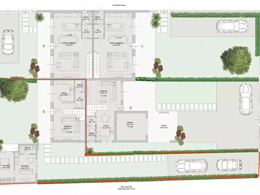 Immagine 5 di Casa quadrifamiliare in vendita  a Camaiore