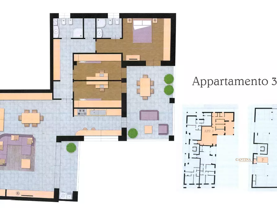 Immagine 4 di Appartamento in vendita  a Cascina
