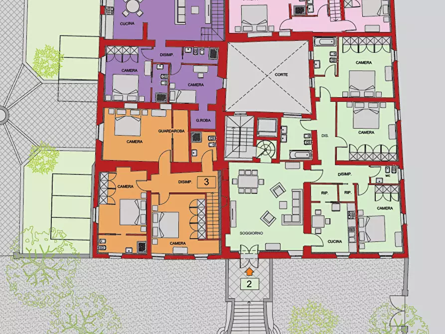 Immagine 7 di Appartamento in vendita  a Sovicille