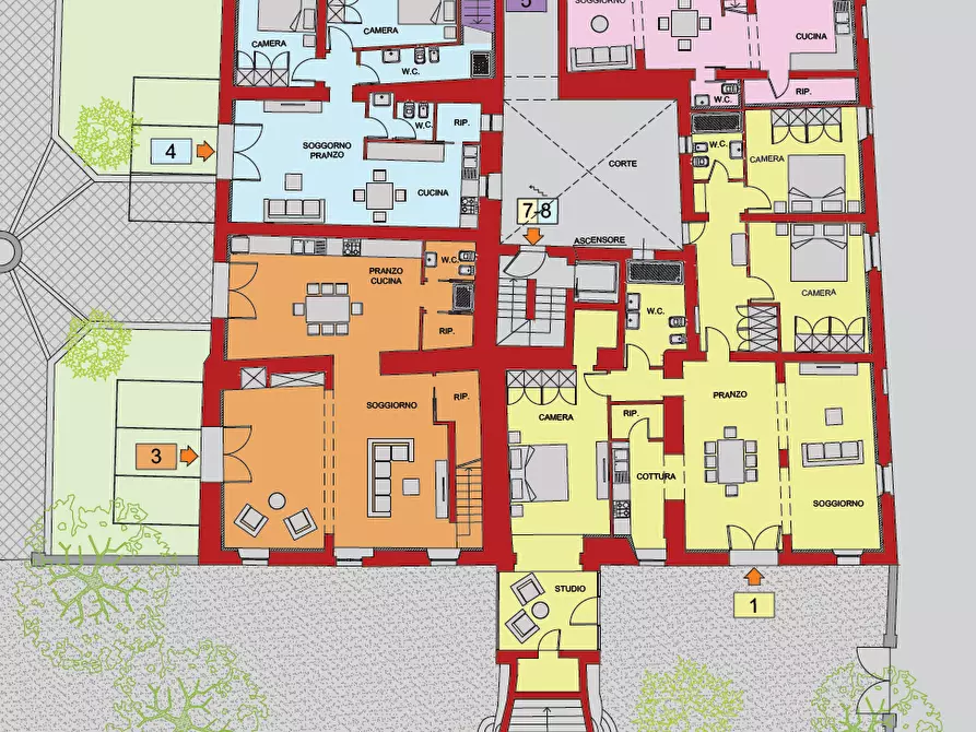 Immagine 9 di Appartamento in vendita  a Sovicille