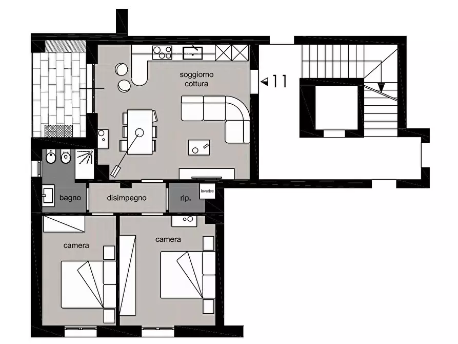Immagine 7 di Appartamento in vendita  a Poggibonsi