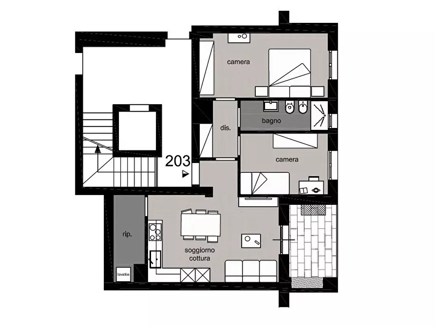 Immagine 6 di Appartamento in vendita  a Poggibonsi