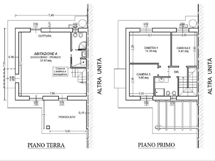Immagine 5 di Casa trifamiliare in vendita  a Castelnuovo Magra