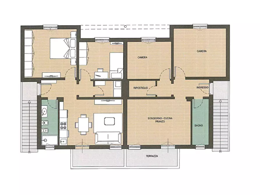 Immagine 2 di Appartamento in vendita  a Santa Croce Sull'arno