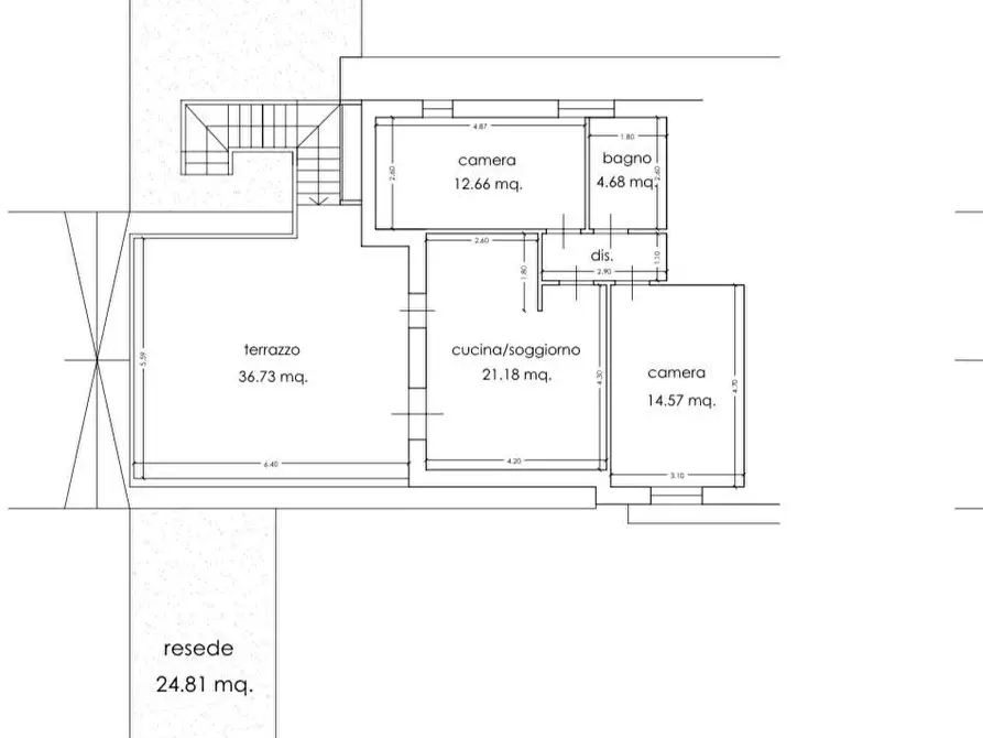 Immagine 2 di Appartamento in vendita  a Pontedera