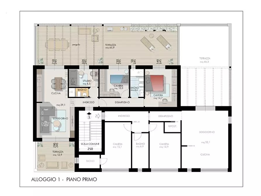 Immagine 1 di Appartamento in vendita  a Cascina