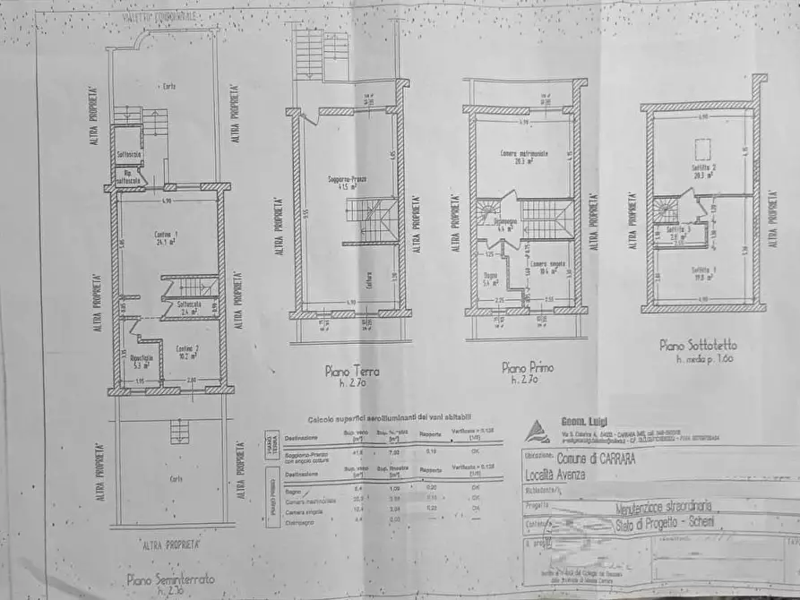 Immagine 38 di Villetta a schiera in vendita  a Carrara