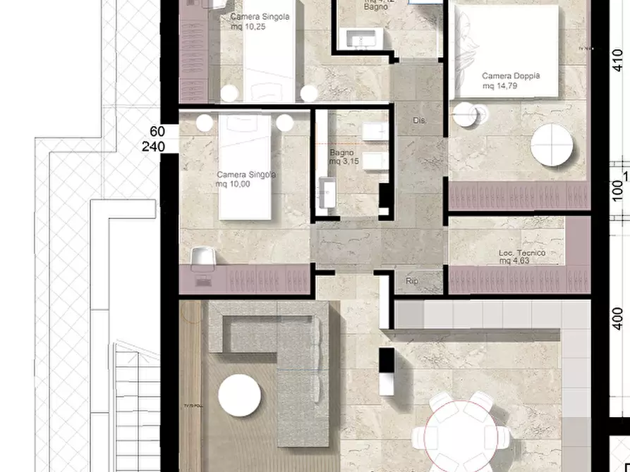 Immagine 5 di Appartamento in vendita  a Pisa